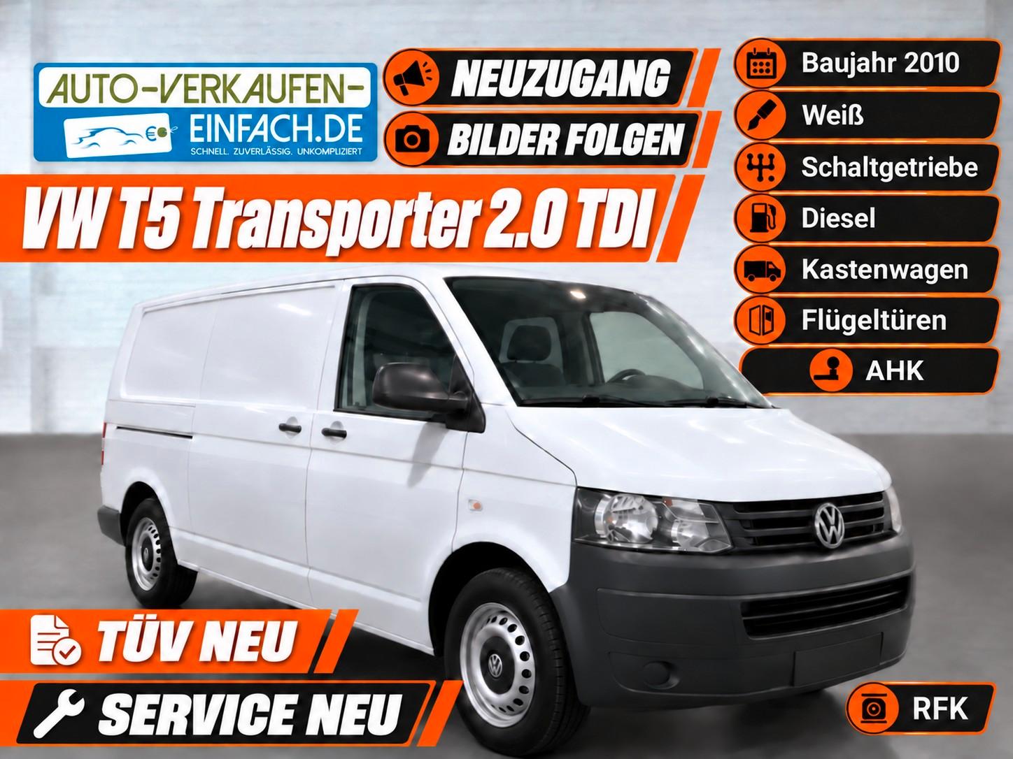 Volkswagen T5 Kasten, 3S,SH,RFK,AHK,TÜV10/27,Service