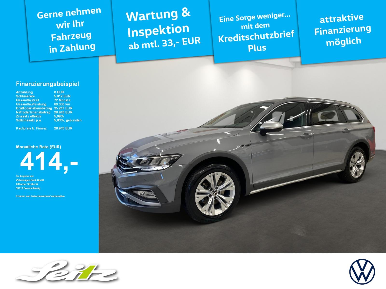 Volkswagen Passat Variant 2.0 TDI 4M Alltrack *AHK*LED*KAME