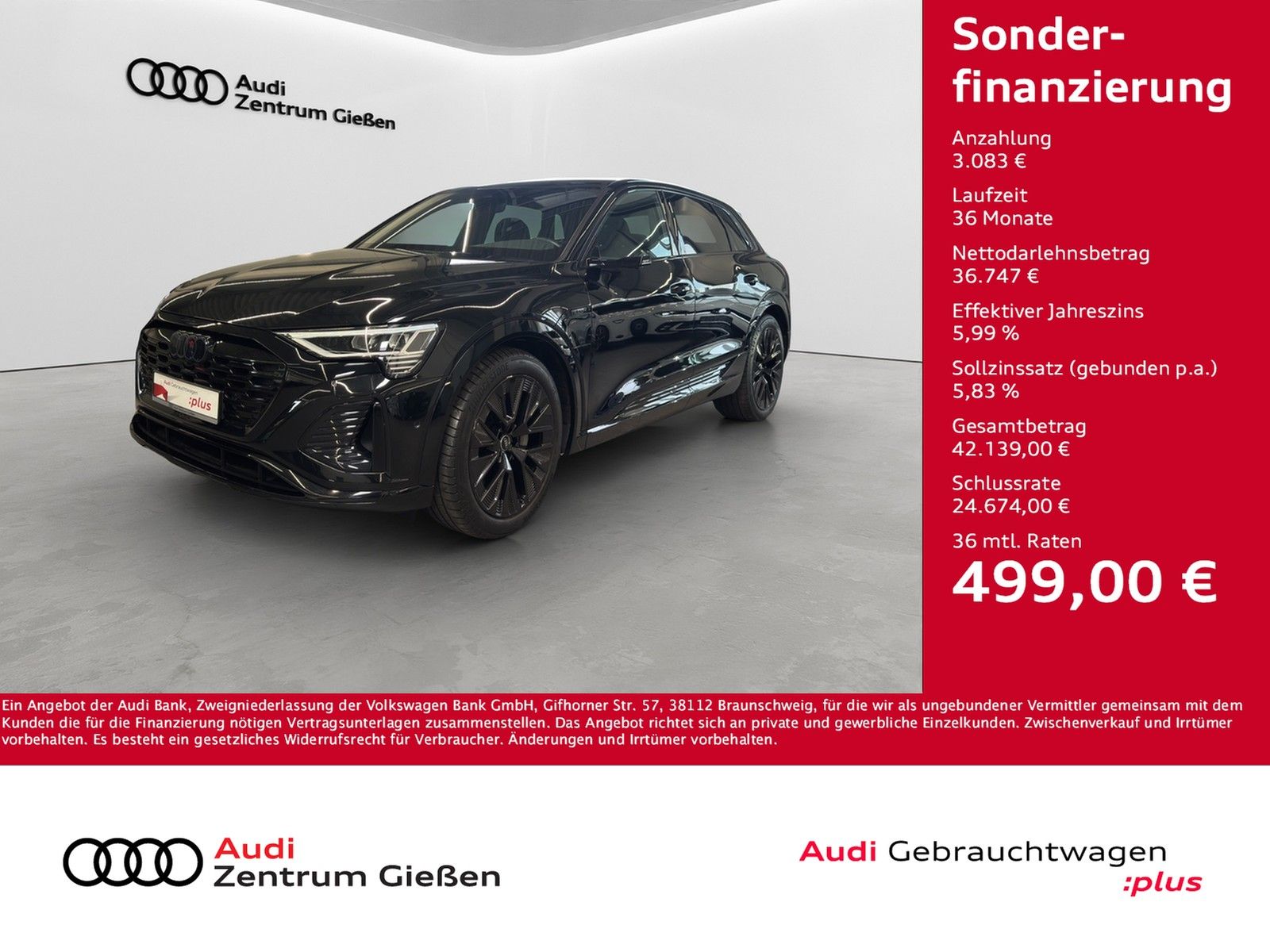 Audi Q8 e-tron 50 quattro S line Black 360°Kamera Mat imagem 2