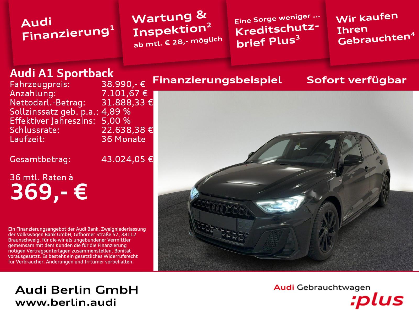 Audi A1 Sportback S line 35 TFSI S tr. SONOS NAVI RFK