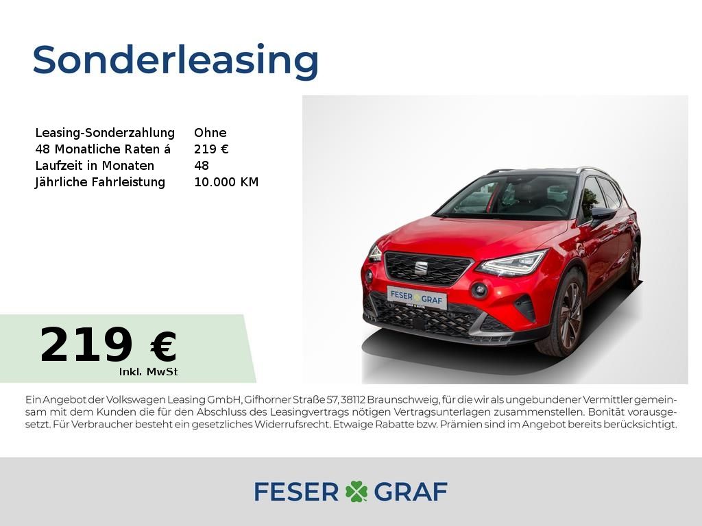 Seat Arona 1.0 TSI DSG FR LED/Navi/Kamera/Beats/Kessy