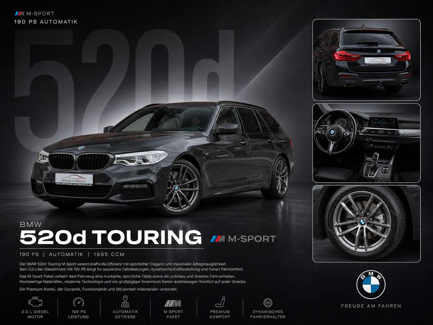 BMW 520d Touring M Sport *A-LED*P-NAV*LEDER*KLIM*AHK