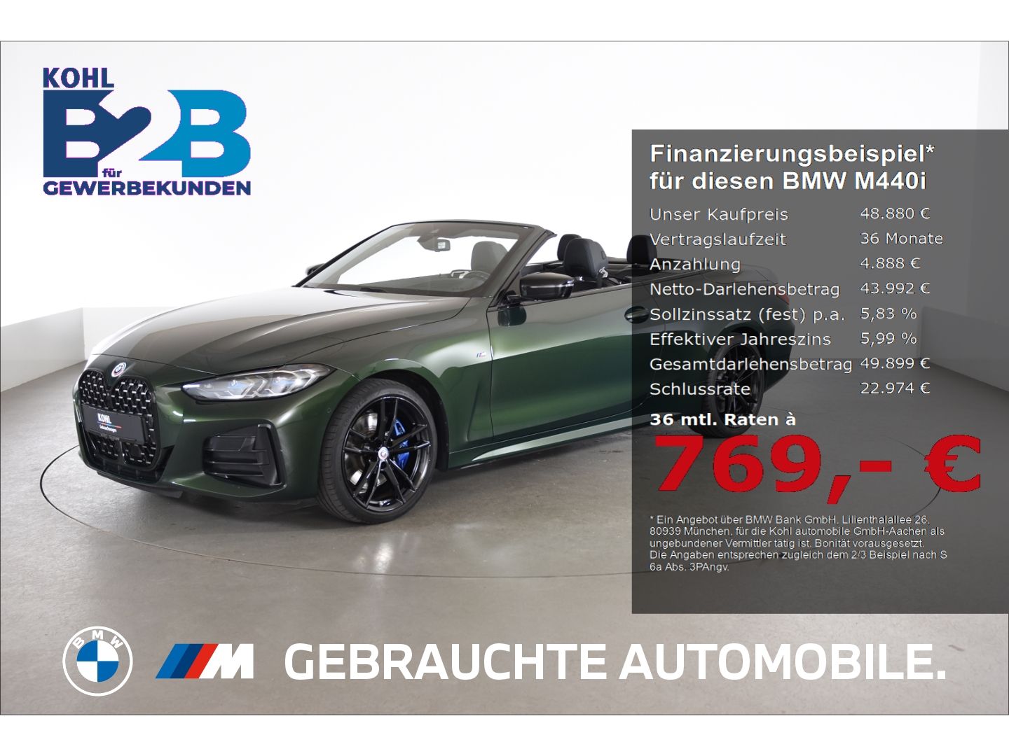 BMW M440i xDrive Cabrio nur an Las foto 1