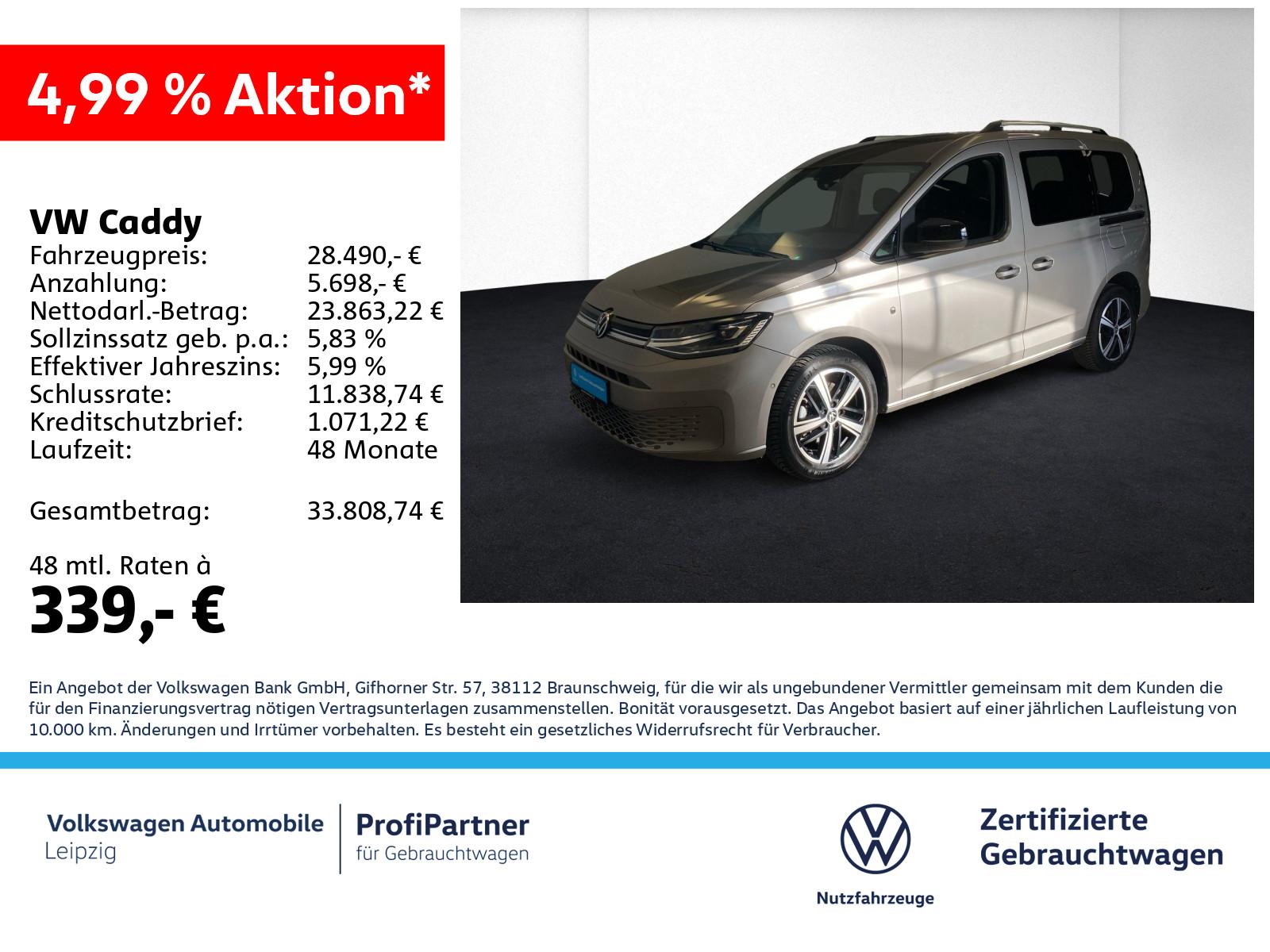 Volkswagen Caddy 1.5 TSI Goal *AHK*APP*SHZ*RFK*Einparkhilfe