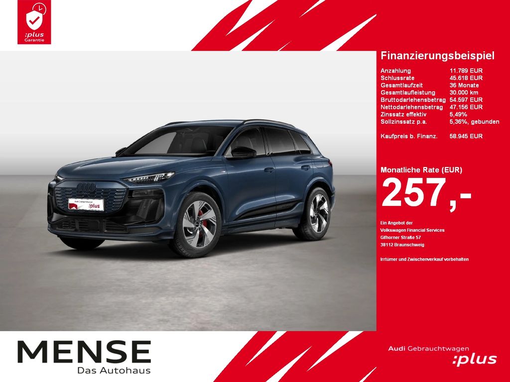 Audi Q6 SUV e-tron performance S-Line B&O AHK HUD ACC