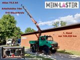 Unimog U 1200 Atlas 75.2 Kran 14 m Funk FB *1. Hand - Unimog U 1200