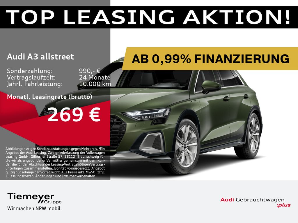 Audi A3 allstreet 40 TFSIe S LINE LM18 SONOS AHK KAME
