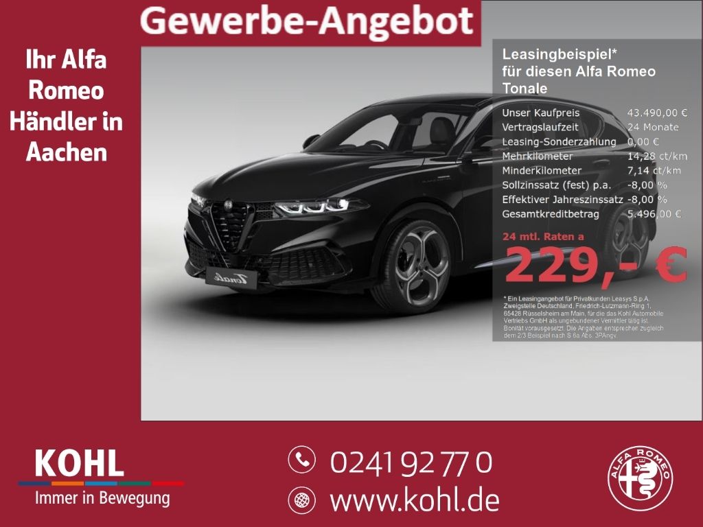 Alfa Romeo Tonale Sport Speciale Ibrida 1.5 VGT Hybrid 360°
