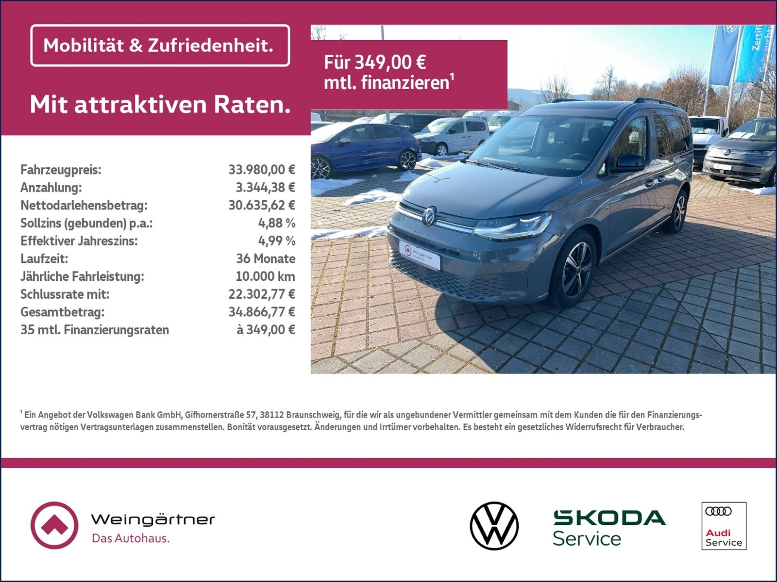 Caddy 1.5 TSI Dark Label, Discover Media, Cool&S