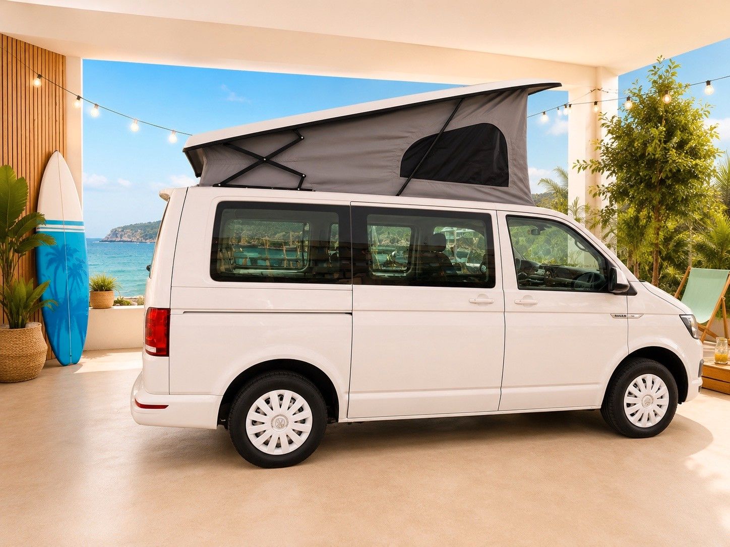 Volkswagen T6 CAMPER AUFSTELLDACH 6-SITZE 4-SCHLAFPLÄTZE foto 3