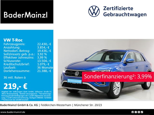 Volkswagen T-Roc 1.0 TSI Life Stdhz Carplay LED Virtual SHZ