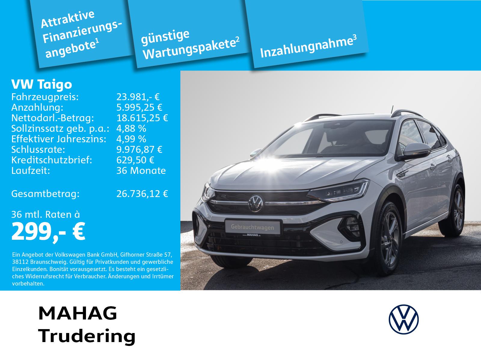 Volkswagen Taigo 1.5 TSI R-Line IQ.Light Navi Parkpilot App