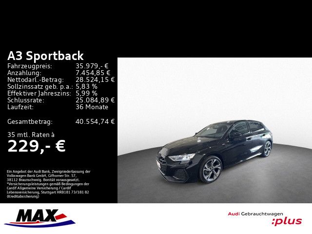A3 Sportback 35 TDI S LINE MATRIX+SONOS+AHK+