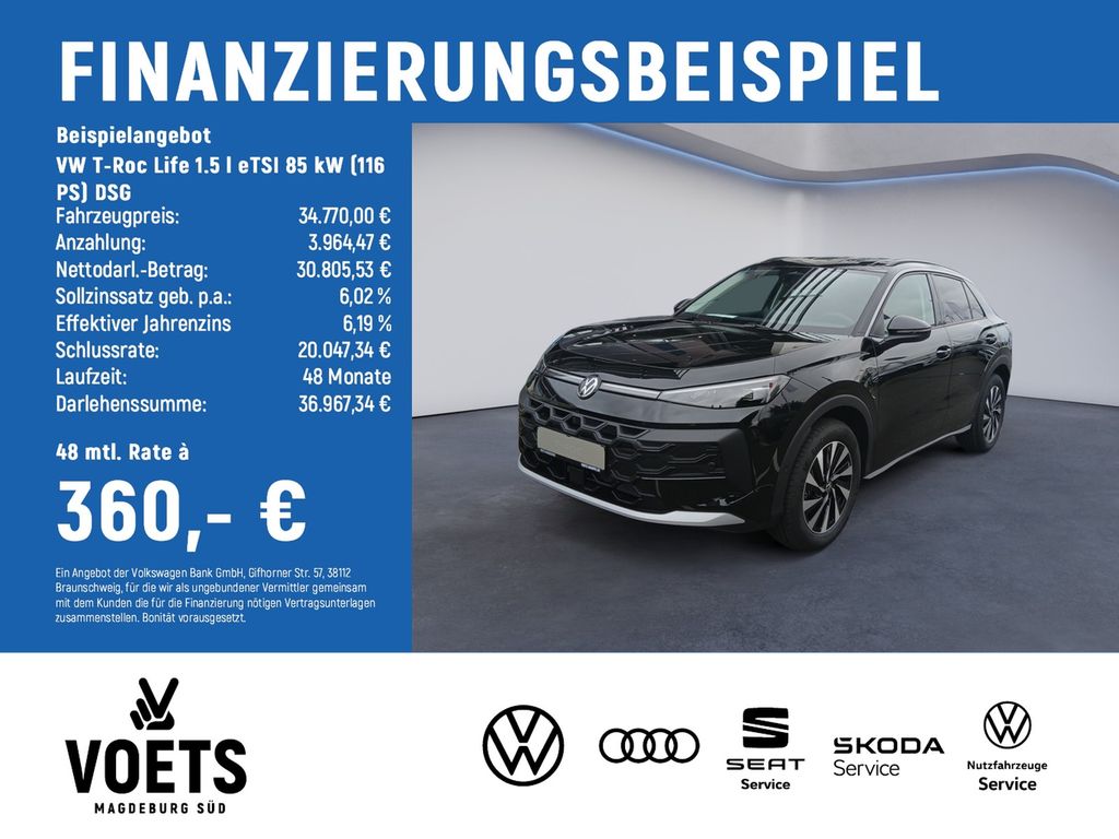 T-Roc Life 1.5 l eTSI 85 kW (116 PS) DSG