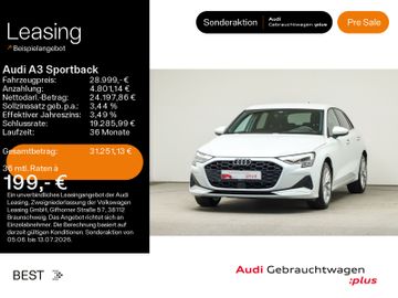 Audi Leasingangebot: Audi A3 Sportback 35 TFSI advanced*NAVI-PLUS*LED*KAME