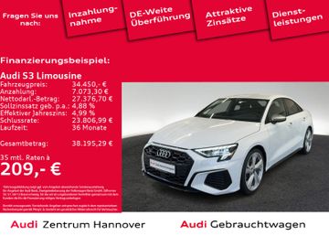 Audi Leasingangebot: Audi S3 Limousine 2.0 TFSI B&O Navi virtual LED DAB