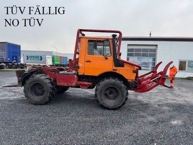 Unimog U 1400 Holz Rücker Winde 6to Fernbed Stütze vu h