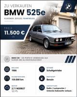 BMW E28 525e|Schalter|Orig. Kaufbeleg + Hi... - BMW 525 in Bremen