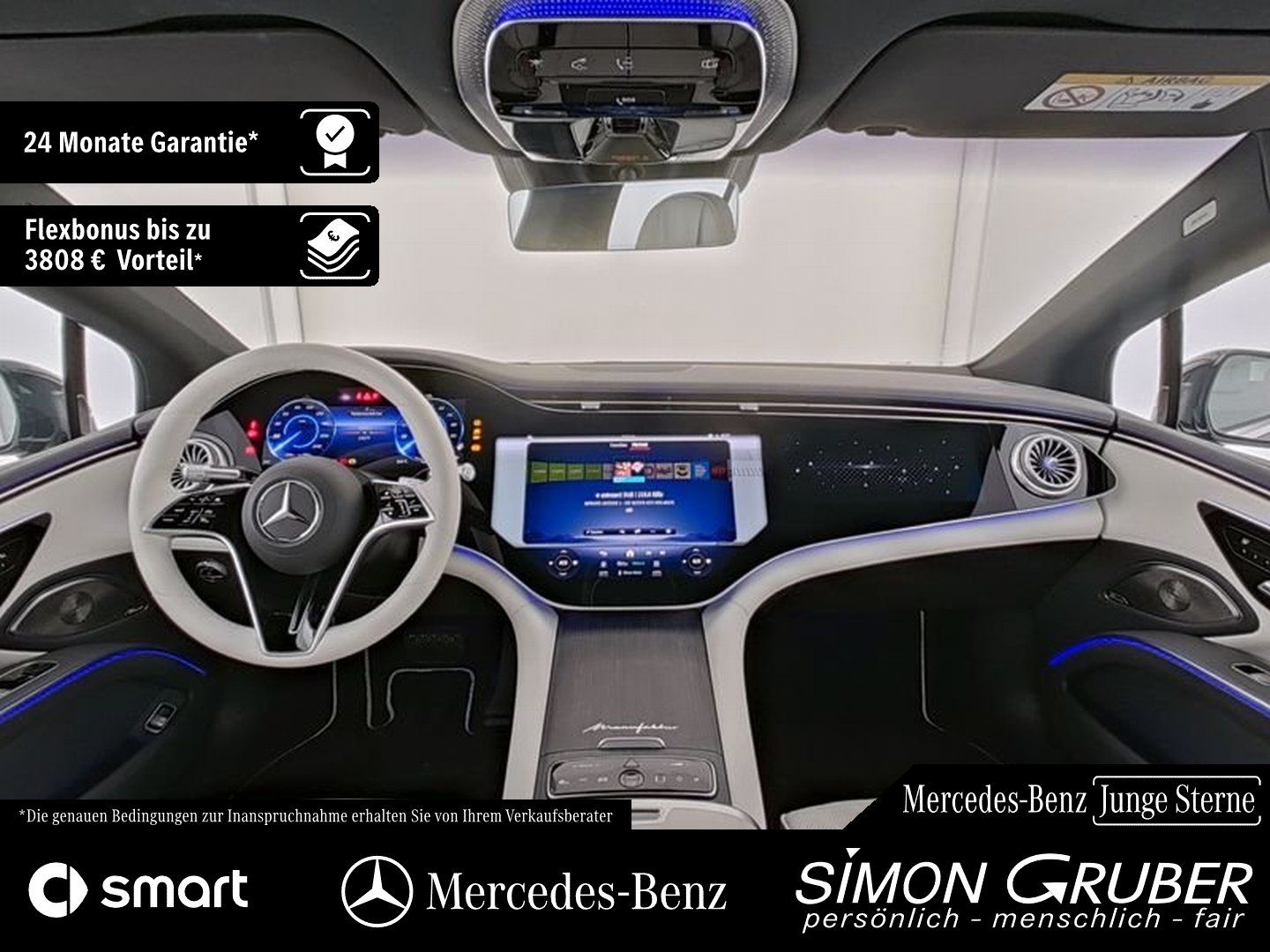 Fahrzeugabbildung Mercedes-Benz EQS 450+ Manufaktur Leder tiefweiss!!! Mod 2025