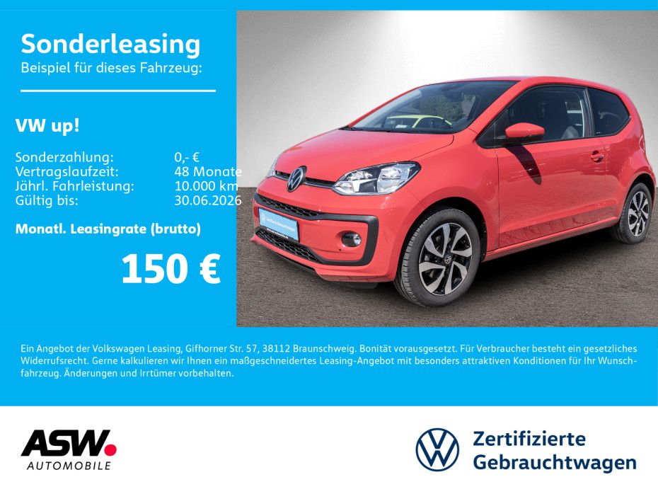 Volkswagen up! Active 1.0 MPI Klima RFK PDC SHZ ALU