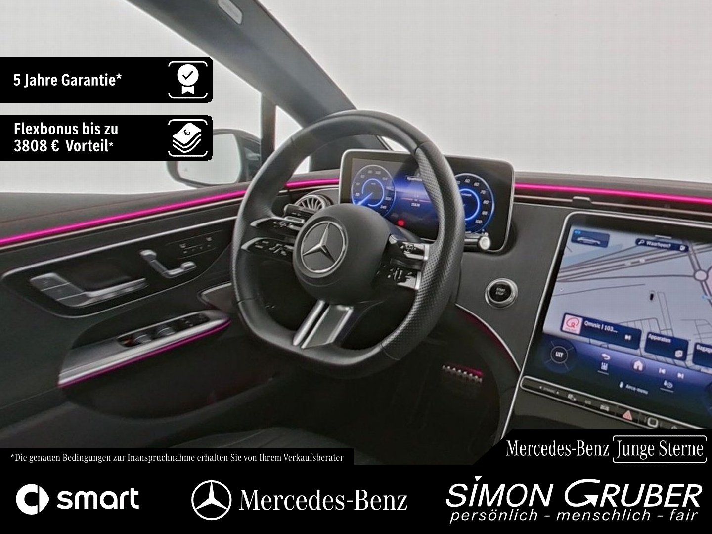 Fahrzeugabbildung Mercedes-Benz EQE 350 AMG Night Pano Airmatic Burm Leder DigiL