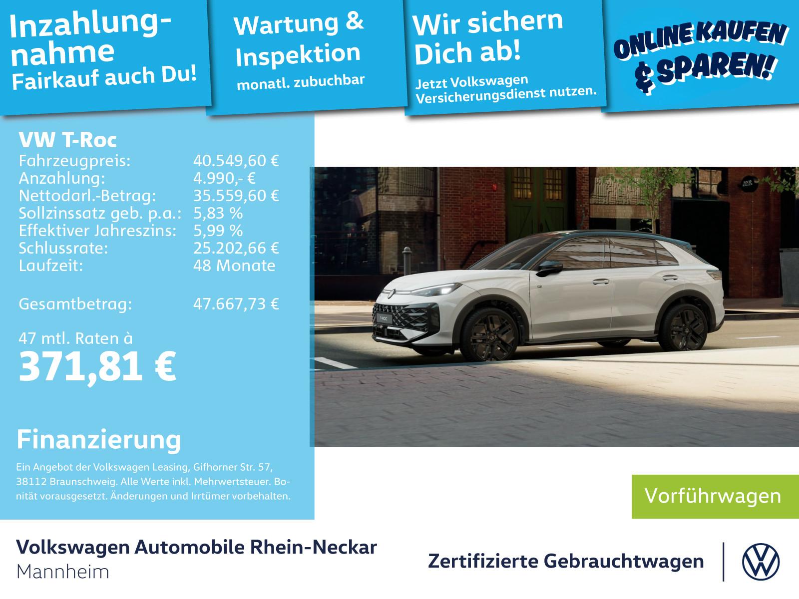 Volkswagen T-Roc 1.5 eTSI R-Line LED Navi uvm