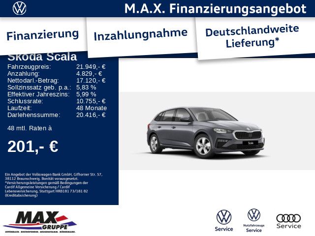 Skoda Scala 1.0 TSI Selection LED+VCP+LANE ASSIST+SMAR