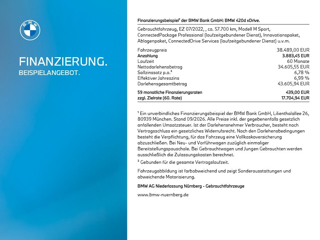 BMW 420d xDrive Gran Coupé M Sport AHK Laserlicht K foto 3