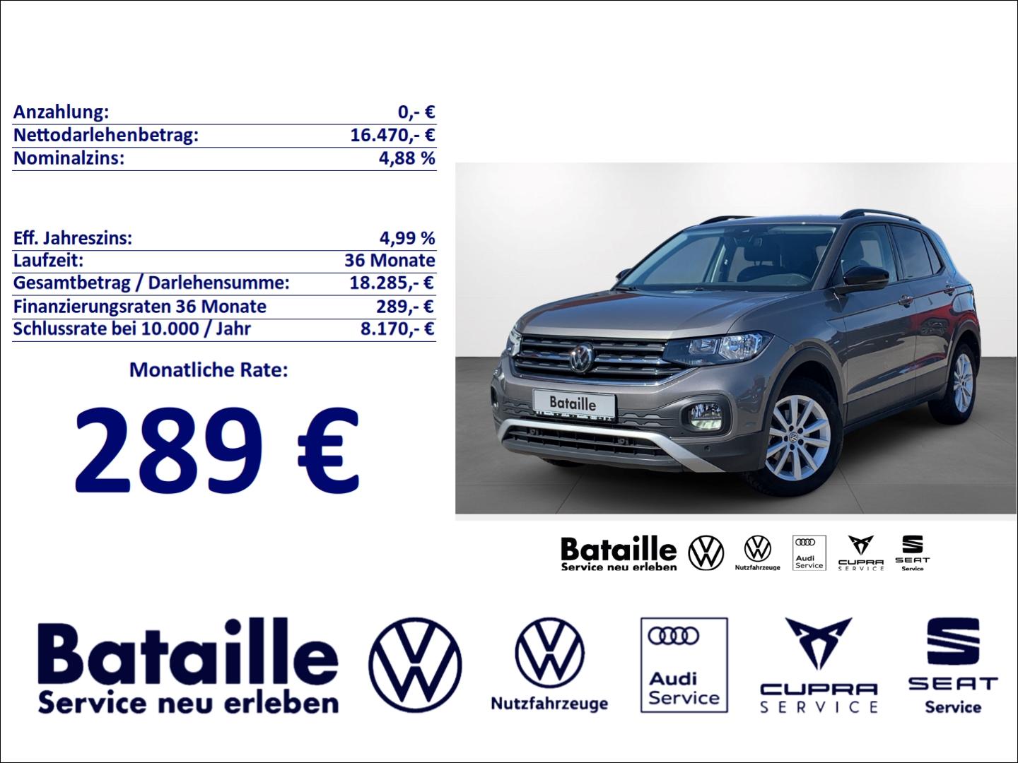 Volkswagen T-Cross 1.0 TSI Navi SHZ ACC Kamera GJR