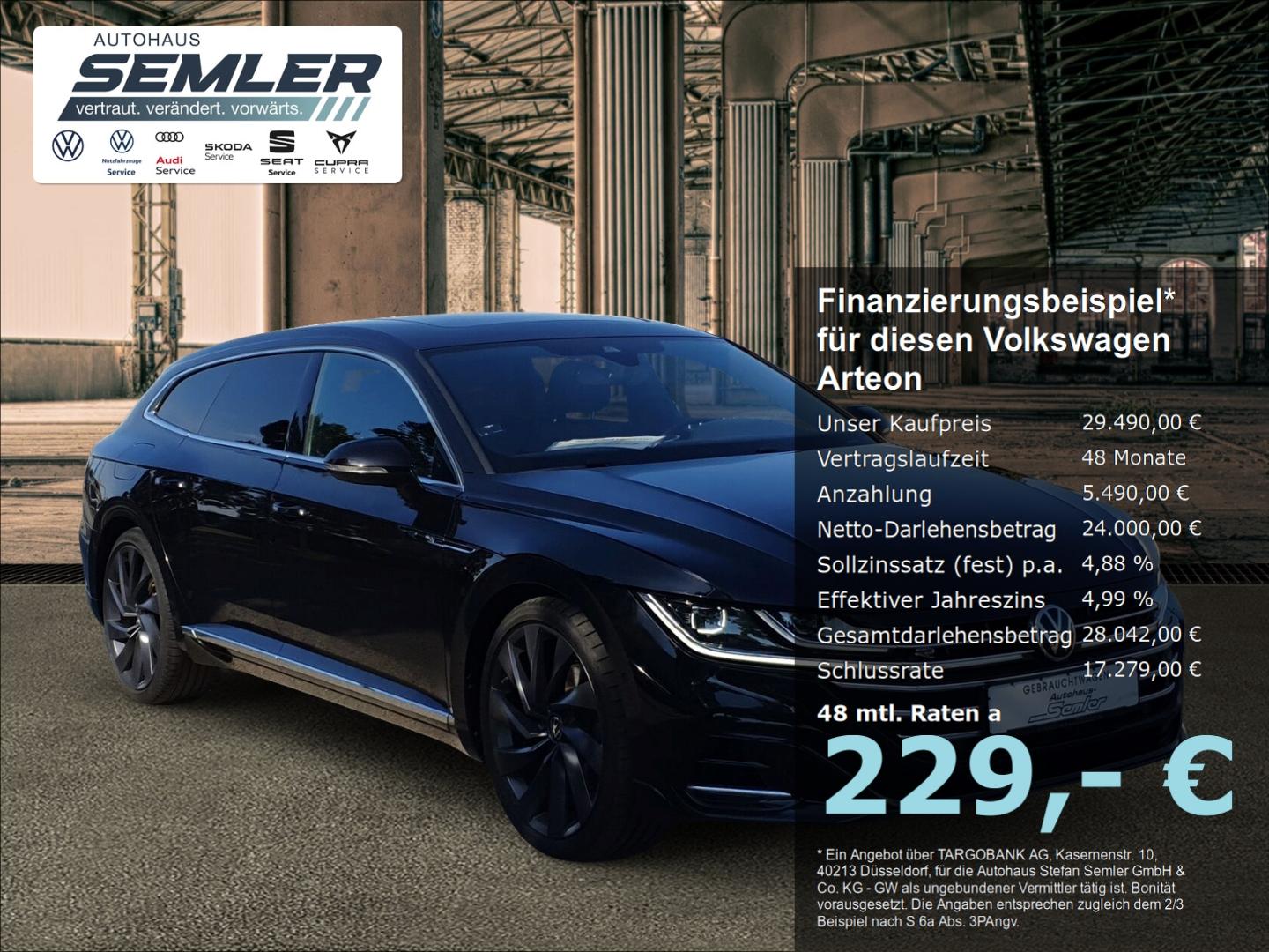Volkswagen Arteon SB R-Line 2.0 TDI DSG 4M STNDHZ HUD AHK D