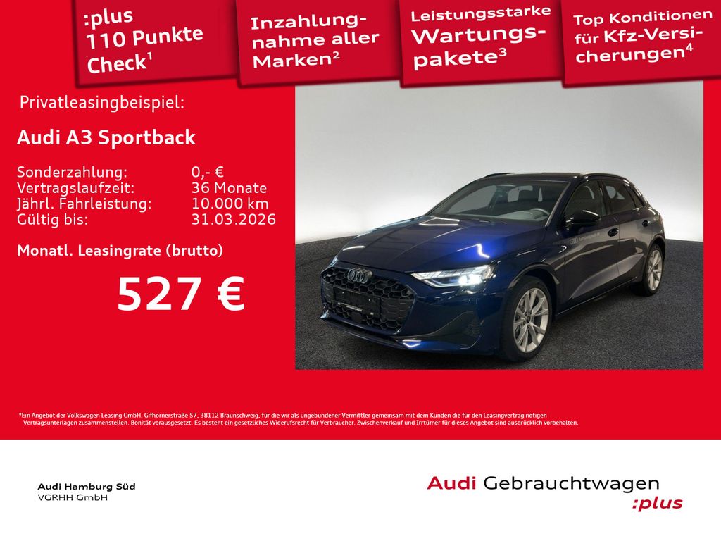 A3 Sportback 35 TDI adv. S tronic S LINE/KAMERA