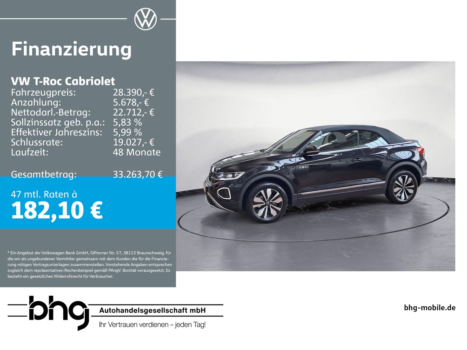 Volkswagen T-Roc Cabriolet Style 1.0TSI *AHK*NAVI*KAMERA*