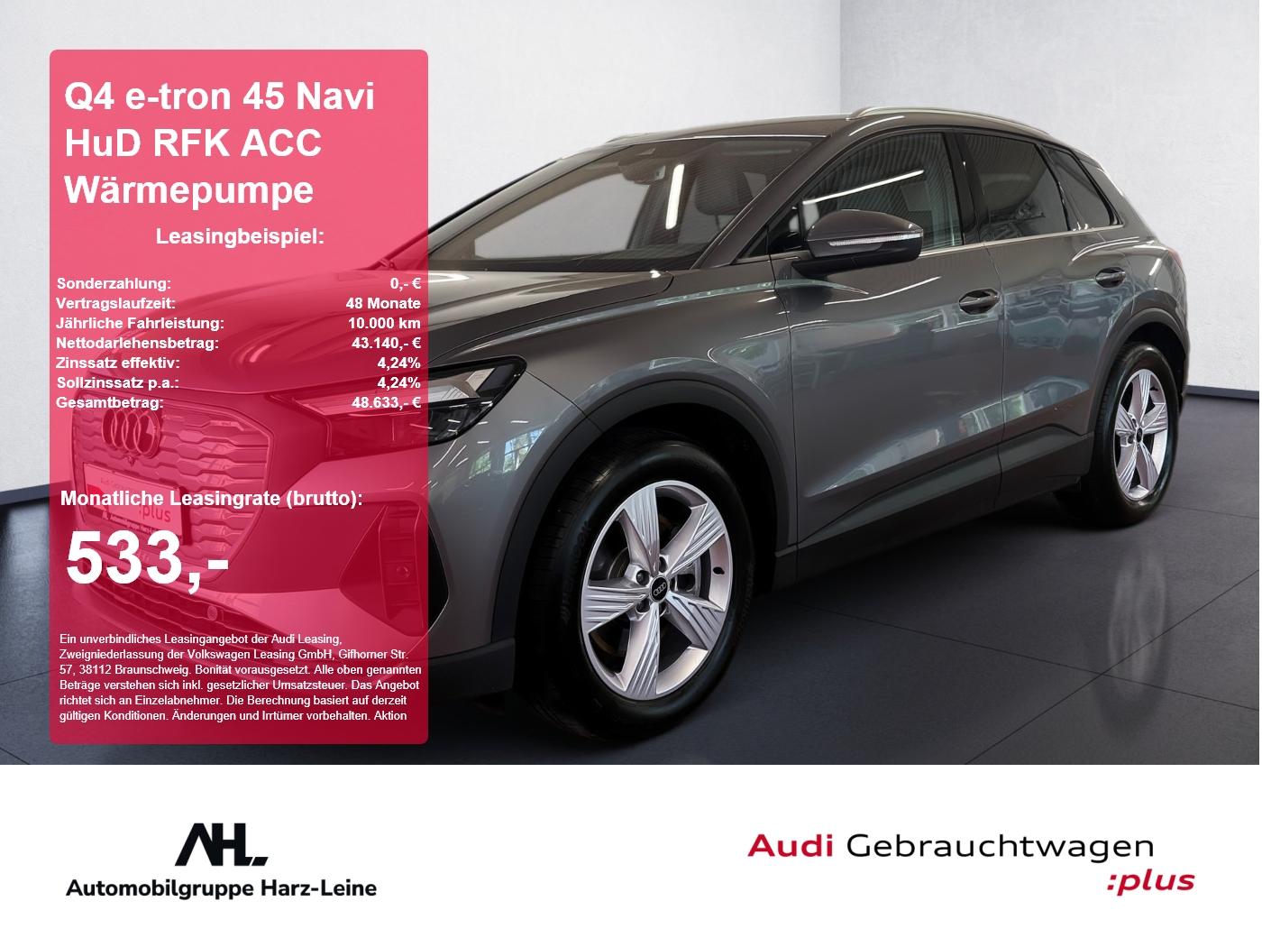 Audi Q4 45 Navi HuD RFK ACC Wärmepumpe ACC AUT