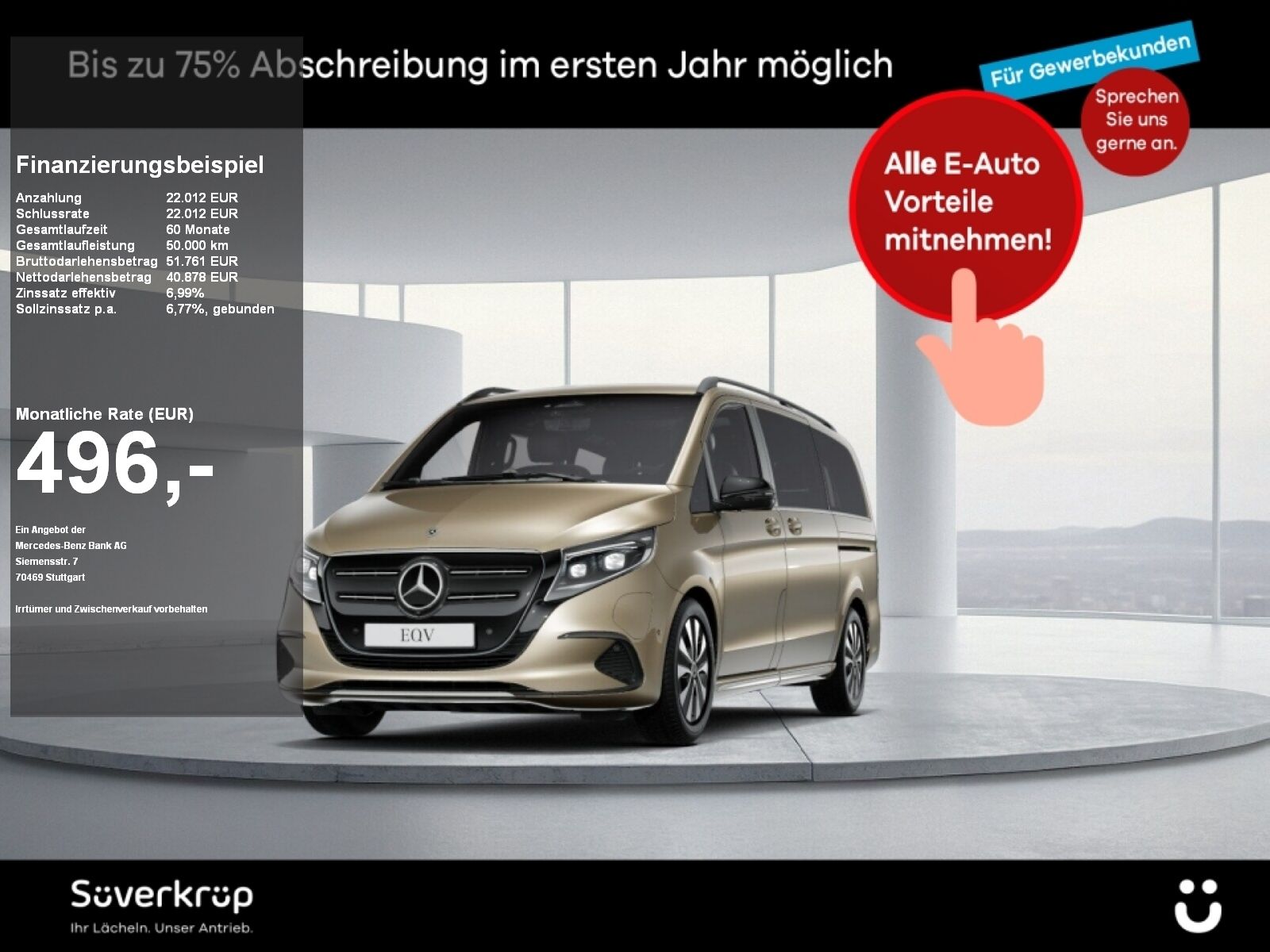 MERCEDES-BENZ EQV 300 AVANTGARDE PANO BURMESTER AIRMATIC 360°