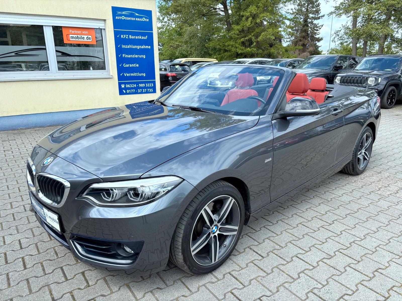 BMW 220 i Cabrio Sport Line*Auto.*Leder*Navi*LED*AHK