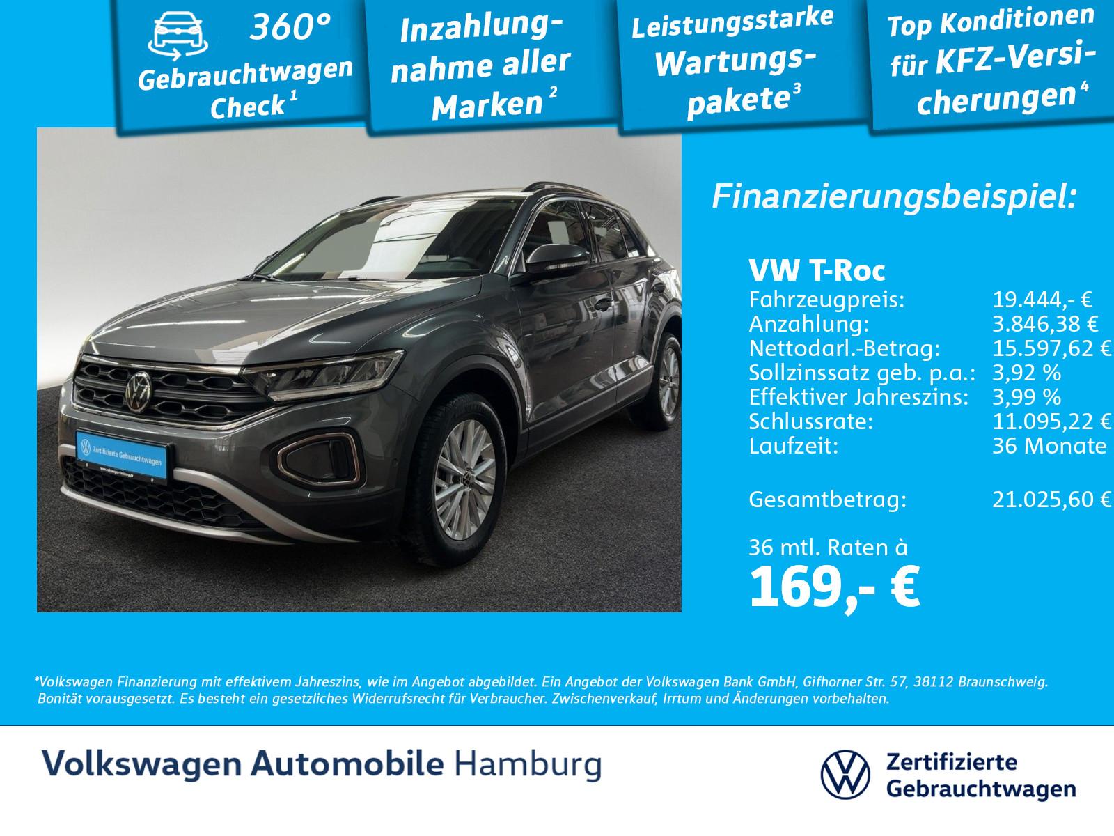 Volkswagen T-Roc 1.0 TSI Life Navi AppConnect Sitzh.