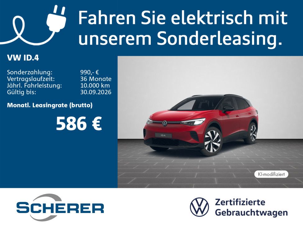 Volkswagen ID.4 Pro 77 kWh Wärmep AHK HuD ACC 360° Navi App foto 1