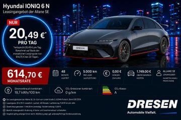 Hyundai Leasingangebot: Hyundai IONIQ 6N I 20"Felgen I Matrix-LED I Navi I Sitzh