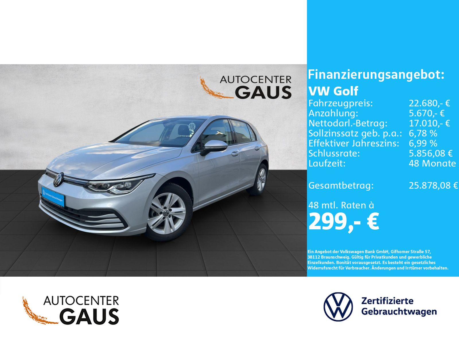 Golf VIII Life 2.0 TDI DSG*Navi*ACC*LED