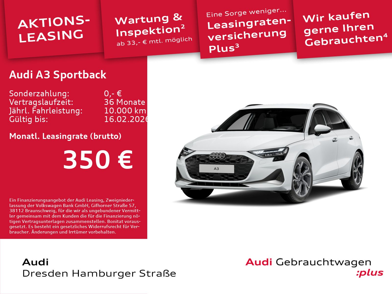 Audi A3 Sportback Advanced 30TDI SONOS Schaltgetriebe