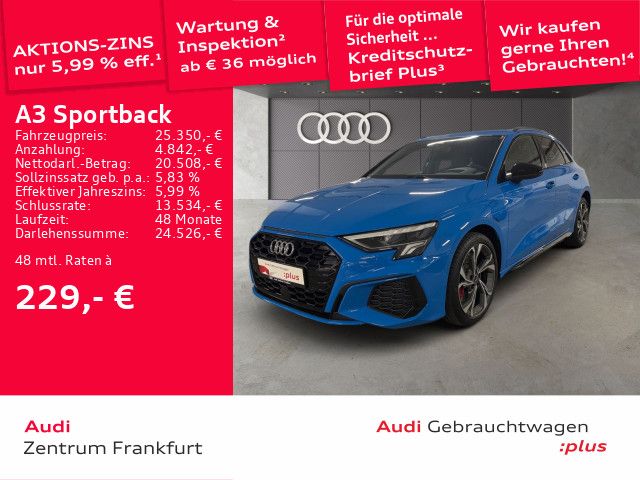 Audi A3 Sportback 45 TFSI e S tronic S line LED Massa