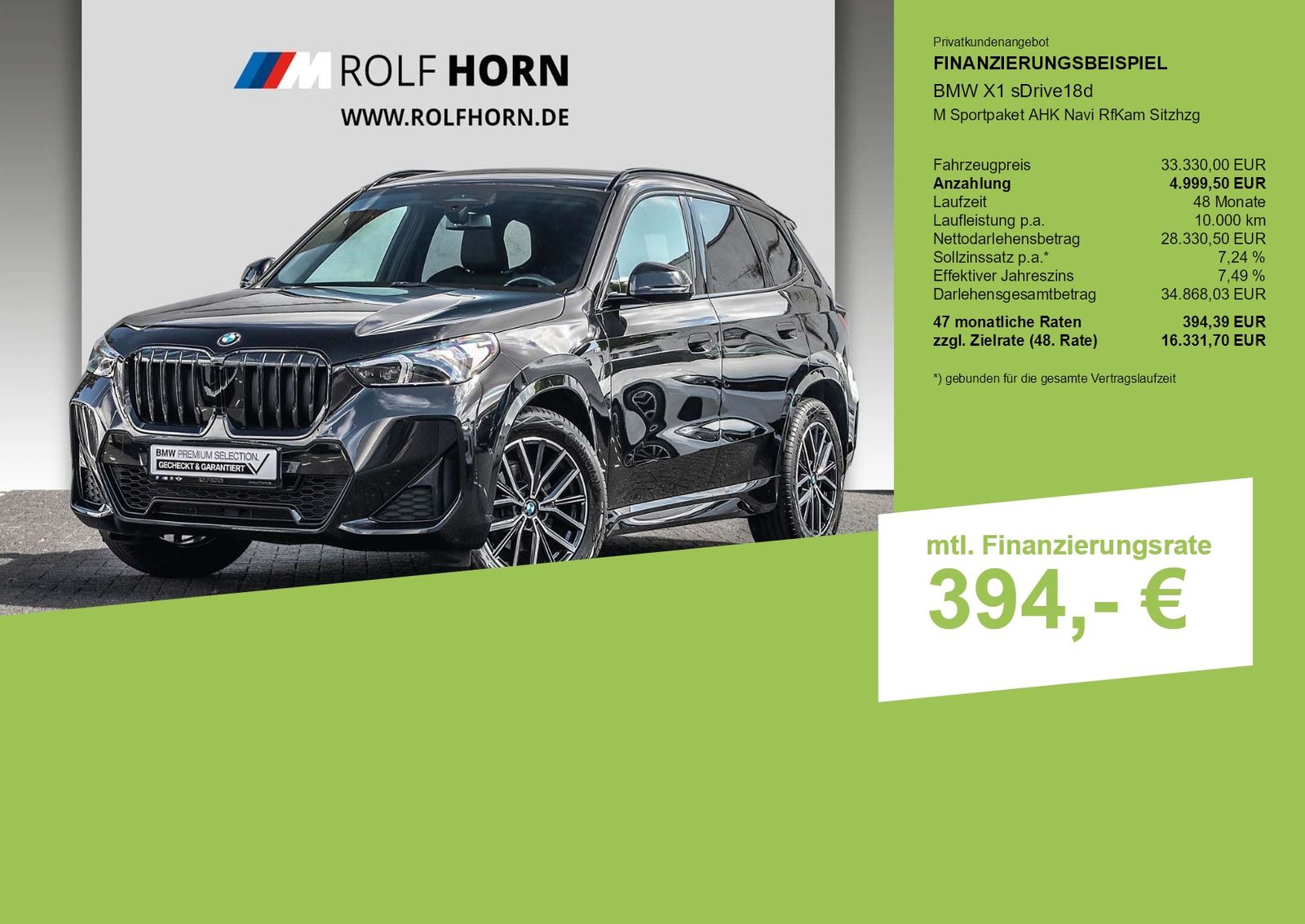 BMW X1 sDrive18d M Sportpaket AHK Navi RfKam Sitzhzg foto 3
