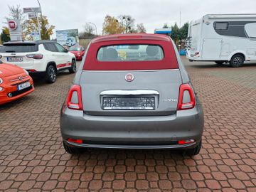 Fiat 500 Cabrio- 7" DAB Radio-Verdeck Rot