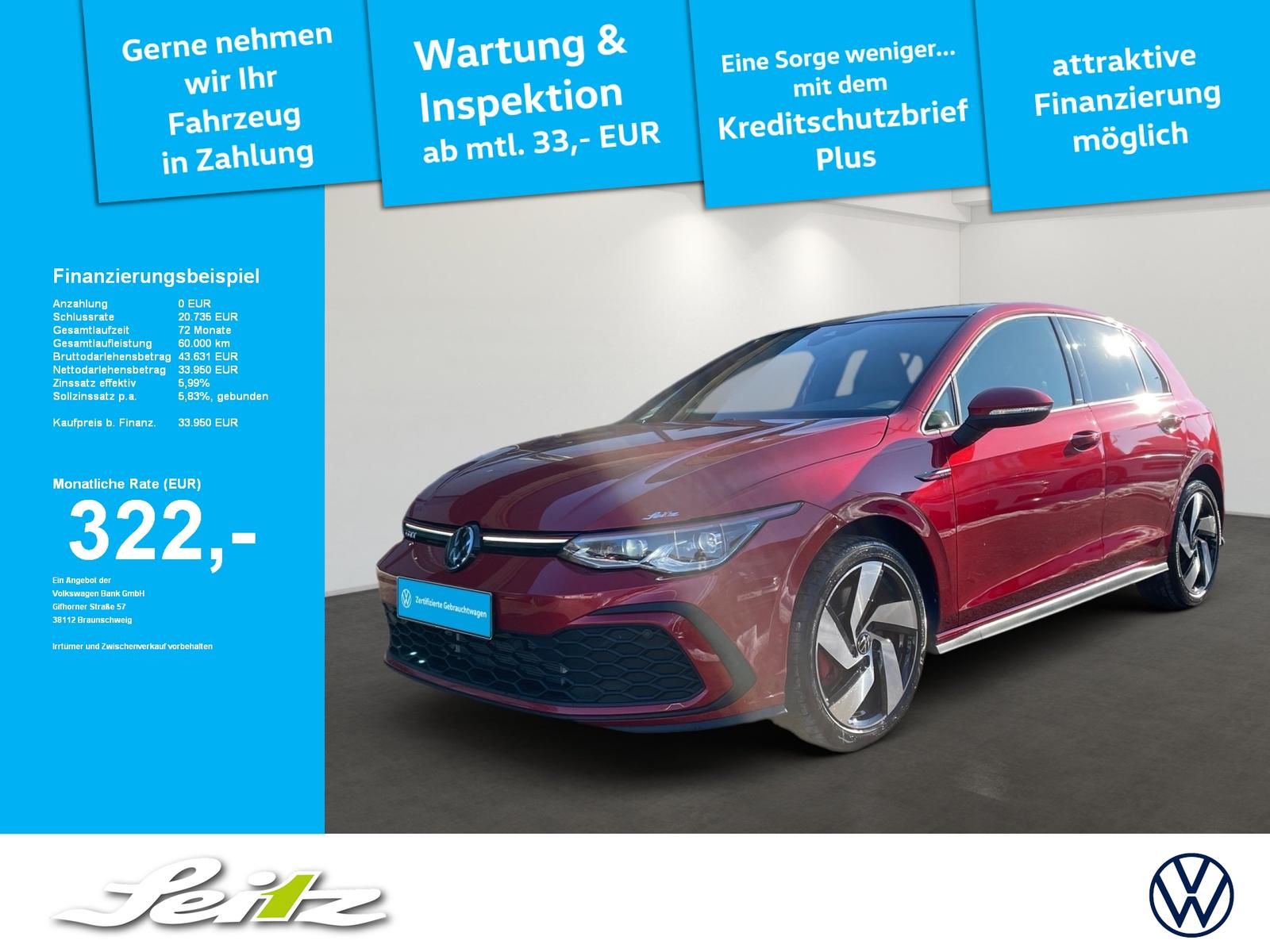 Volkswagen Golf VIII 2.0 TSI DSG GTI *MATRIX*KAMERA*NAVI*