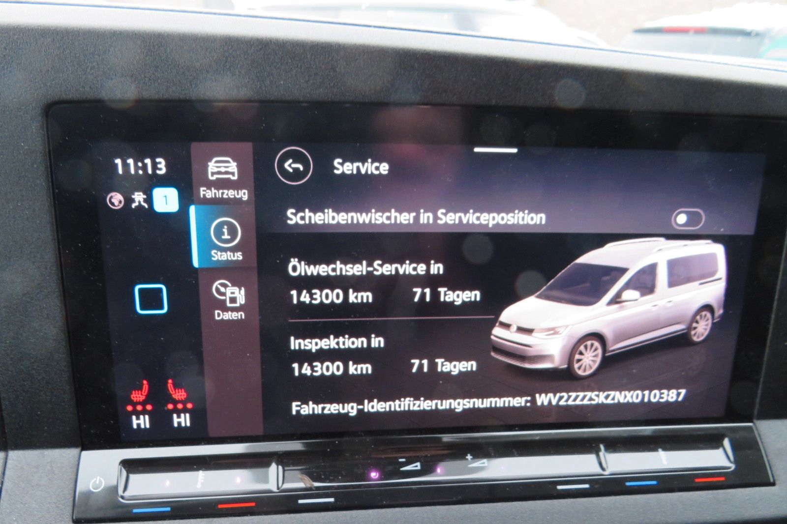 Fahrzeugabbildung Volkswagen Caddy Life DSG NAVI PDC SITZHEIZUNG 1.HD