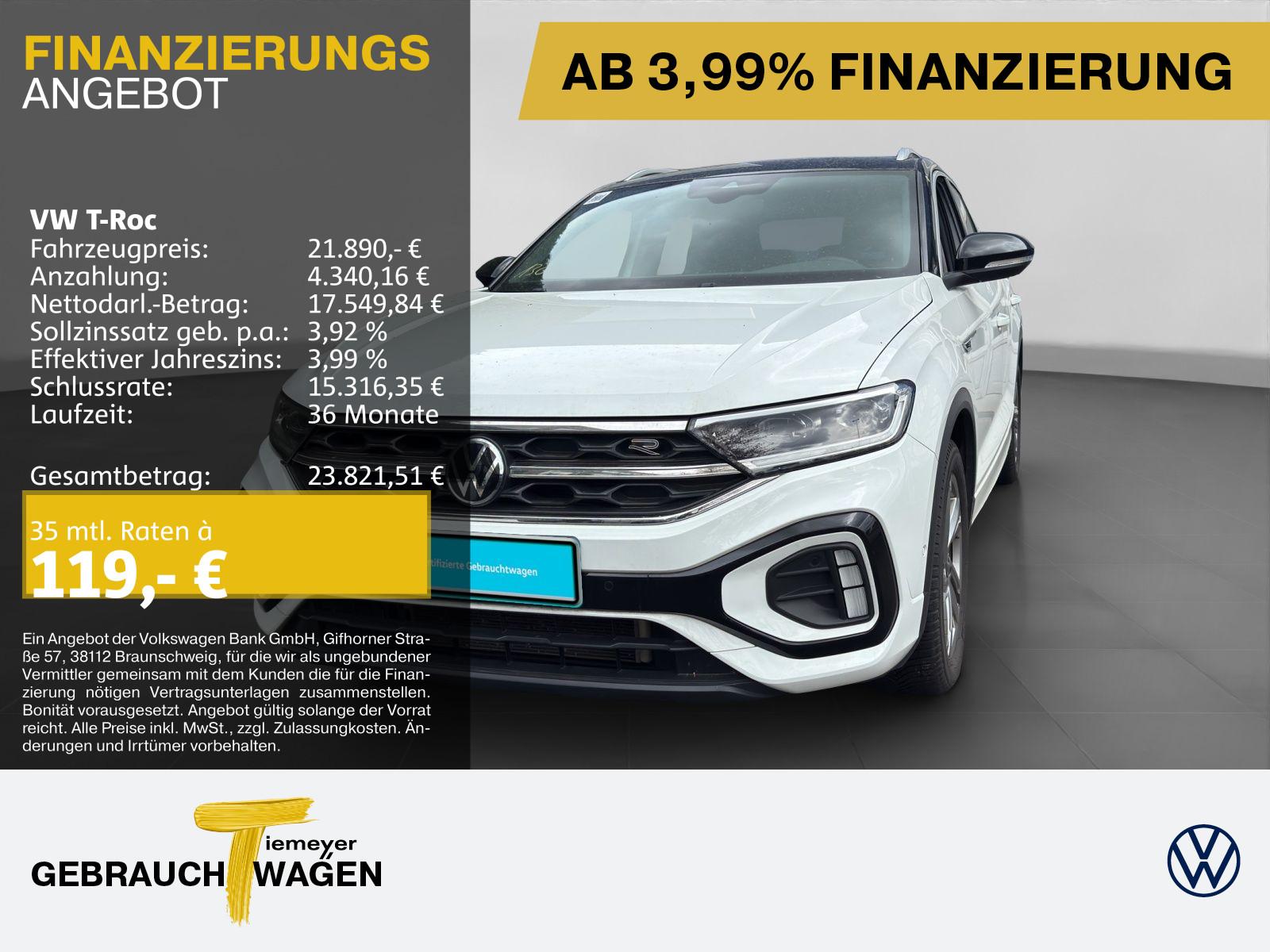 Volkswagen T-Roc 1.0 TSI R-LINE AHK LED+ KAMERA NAVI ERGO