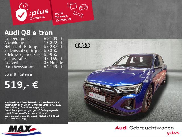 Audi Q8 e-tron 55 S-LINE QUATTRO +LED+AHK+HUD+B&O+VC+