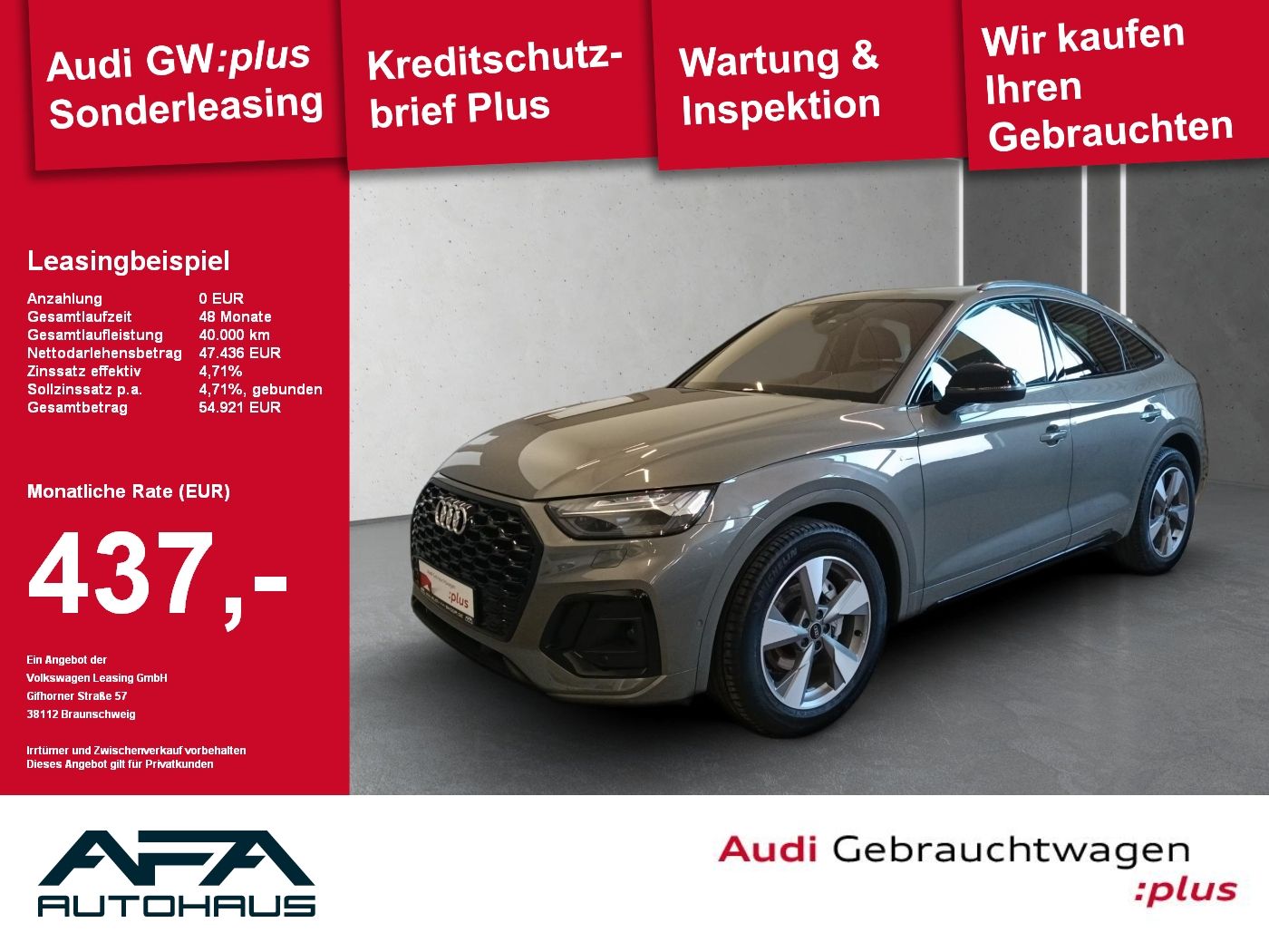 Audi Q5 Sportback 35 TDI S tr. S-Line*AHK*360°*Matrix