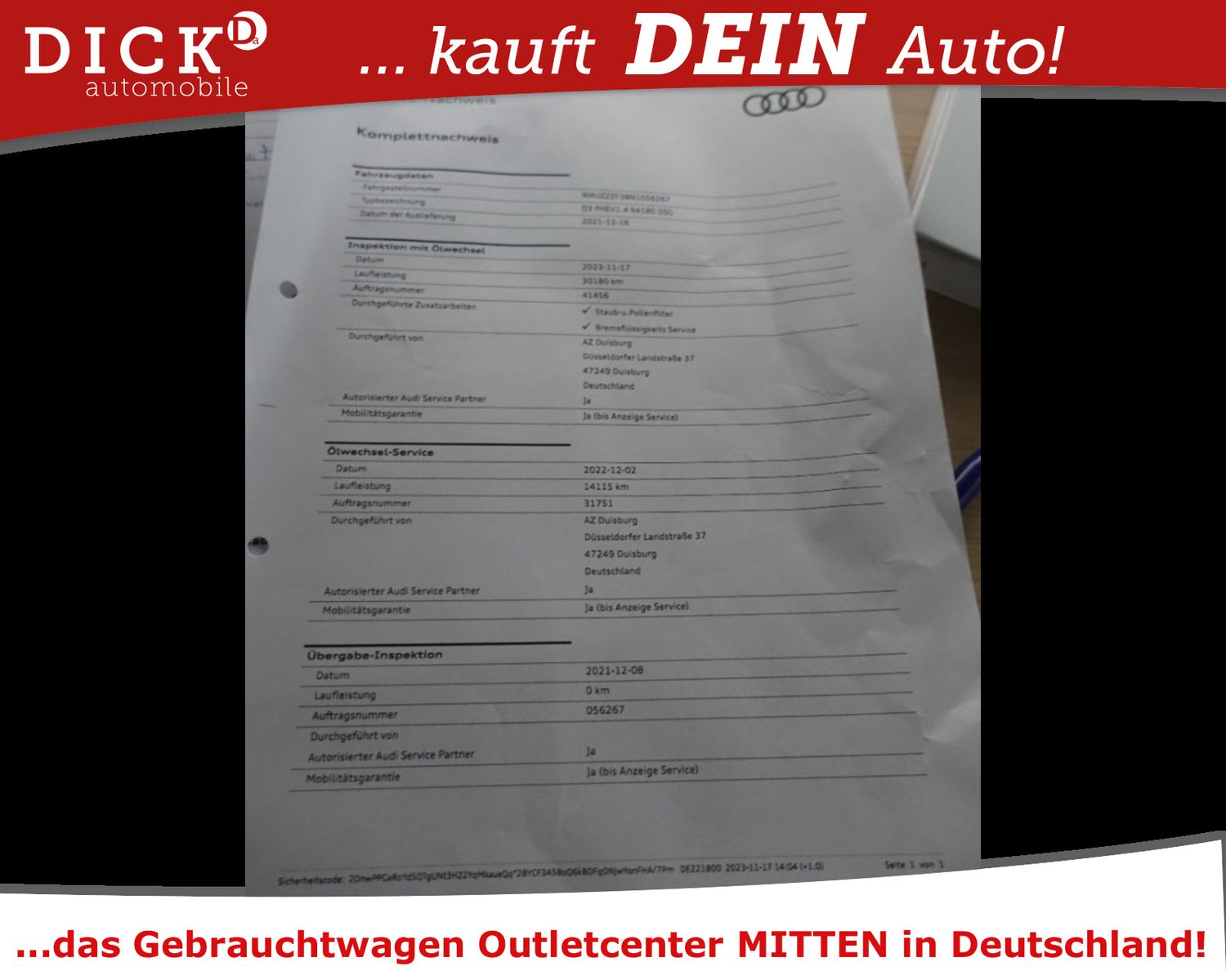 Fahrzeugabbildung Audi Q3 45 TFSIe S-Tr. LED/NAVI/VIRTU/DAB/SHZ/RFK/PDC