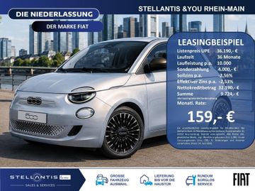Fiat Leasingangebot: Fiat 500e La Prima LED Navi JBL CarPlay RFK